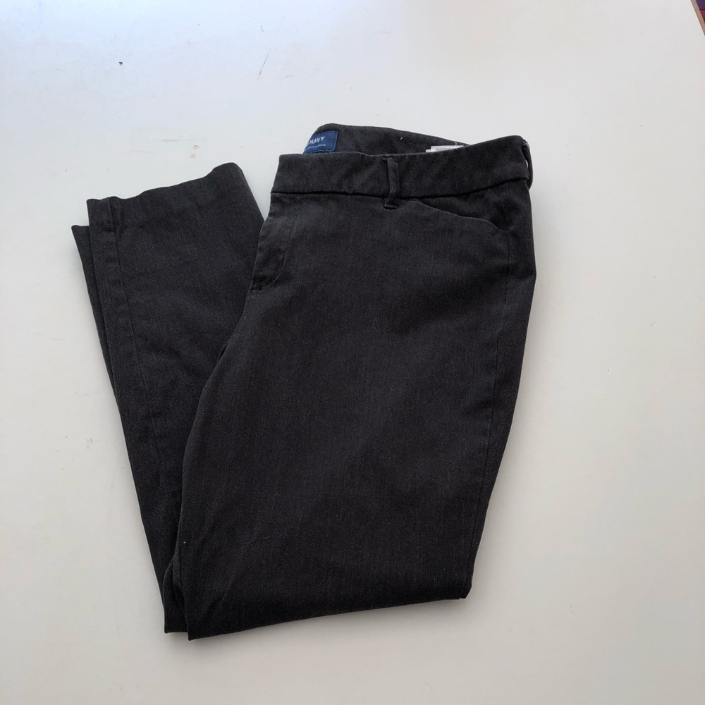 Charcoal graypixie pants.
